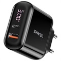 Usams US-CC085 Charger - USB PD & QC3.0 - 18W - Black