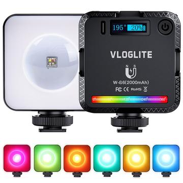 VLOGLITE W-S6 Full Color RGB LED Photogarphy Light Camera Light Sunset Atmosphere Lamp Magnetic Mini Fill Light