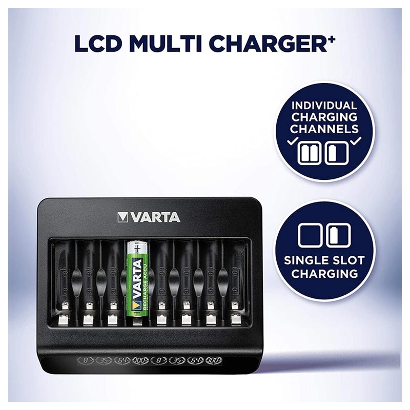 Varta LCD Multi Charger+ Battery Charger 57681 8x AAA/AA