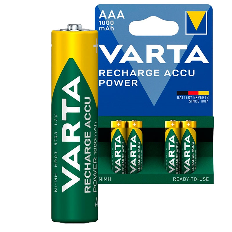 Green Cell batteries rechargeables Ni-MH 4x AAA HR03 950mAh