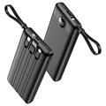 Veger C10 Power Bank w/ Lightning, USB-C, USB, MicroUSB Cable - 10000mAh
