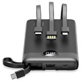Veger C10 Power Bank w/ Lightning, USB-C, USB, MicroUSB Cable - 10000mAh