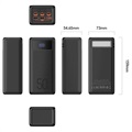 Veger W5001 USB-C PD Fast Power Bank - 50000mAh, 22.5W - Black