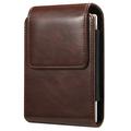 Vertical Belt Clip Case for iPhone Duo, Samsung Galaxy Z Fold8, Xiaomi 18 Fold - Coffee