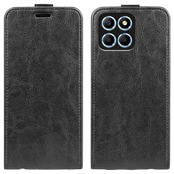 Honor X8 5G Vertical Flip Case with Card Holder - Black