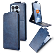 Xiaomi 17T Pro Vertical Flip Case with Stand - Dark Blue