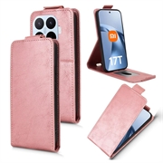 Xiaomi 17T Pro Vertical Flip Case with Stand - Rose Gold