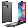 Samsung Galaxy A20e Vertical Flip Case with Card Slot - Black