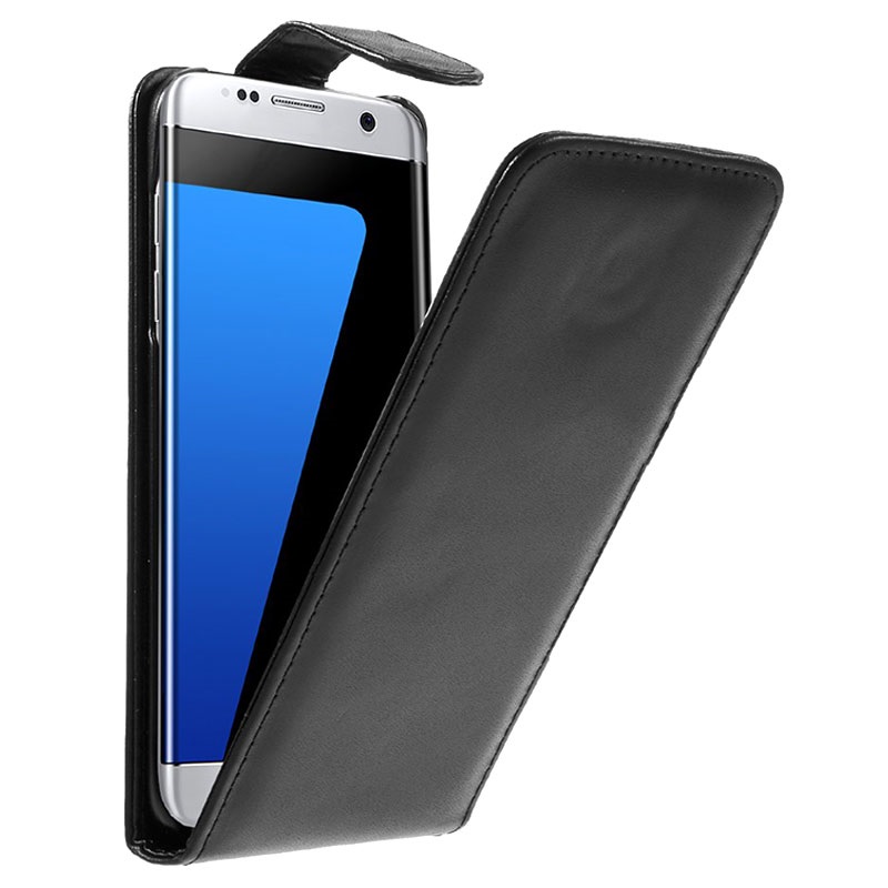 Samsung Galaxy S7 Edge Vertical Flip Case Black Samsung Galaxy S7 Edge Vertical Flip Case Black