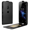 Sony Xperia XZ3 Vertical Flip Case with Card Slot - Black