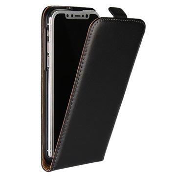 iphone x vertical flip case black