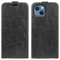 iPhone 14 Vertical Flip Case with Card Holder - Black