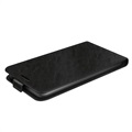 iPhone 14 Vertical Flip Case with Card Holder - Black
