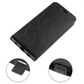 Honor 70 Vertical Flip Case with Card Slot - Black