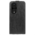 Honor 70 Vertical Flip Case with Card Slot - Black