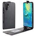 Huawei P30 Pro Vertical Flip Case with Card Slot - Black