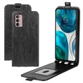 Motorola Moto G42 Vertical Flip Case with Card Slot - Black