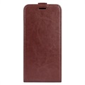 ZTE Axon 40 Pro Vertical Flip Case with Card Slot - Brown