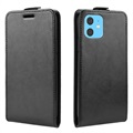 iPhone 11 Vertical Flip Case with Card Slot - Black