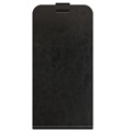 iPhone 13 Vertical Flip Case with Card Holder - Black