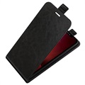iPhone 13 Vertical Flip Case with Card Holder - Black