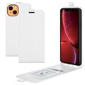 iPhone 13 Vertical Flip Case with Card Holder - White