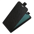 iPhone 14 Pro Max Vertical Flip Case with Card Holder - Black