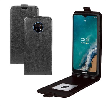 Nokia G50 Vertical Flip Case with Card Slot - Black