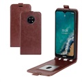 Nokia G50 Vertical Flip Case with Card Slot - Brown