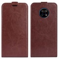 Nokia G50 Vertical Flip Case with Card Slot - Brown