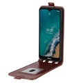 Nokia G50 Vertical Flip Case with Card Slot - Brown