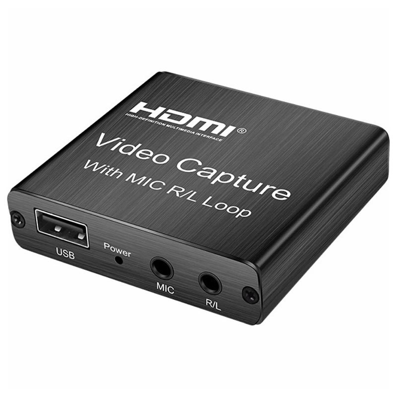 Live Broadcasting 1080P 60fps USB Record Video HDMI to USB Capture Card with Loop Out for Gaming Streaming ZuhauseNICE Audio Video Capture Card Video Conference Teaching 