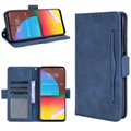 Vintage Series HTC Desire 21 Pro 5G Wallet Case with Card Holder - Blue