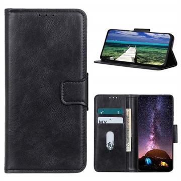 Vintage Series Samsung Galaxy A22 5G, Galaxy F42 5G Wallet Case - Black