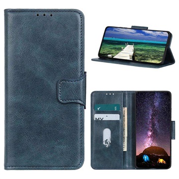 Vintage Series Samsung Galaxy A22 5G, Galaxy F42 5G Wallet Case - Blue