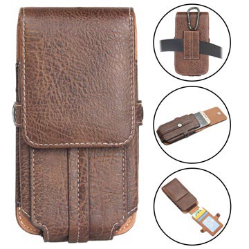 Vintage Series Universal Vertical Holster Case - Brown