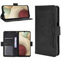 Vintage Series Samsung Galaxy M12 Wallet Case with Card Holder - Black