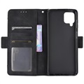 Vintage Series Samsung Galaxy M12 Wallet Case with Card Holder - Black