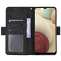 Vintage Series Samsung Galaxy M12 Wallet Case with Card Holder - Black