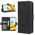 Vintage Series Samsung Galaxy M12 Wallet Case with Card Holder - Black