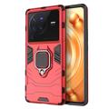 Vivo X80 Pro Hybrid Case with Ring Holder - Red