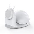 W11 Snail Design MagSafe Wireless Charger with Night Light - White
