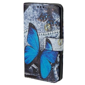 microsoft lumia 535 lumia 535 dual sim wallet case blue butterfly microsoft butterfly