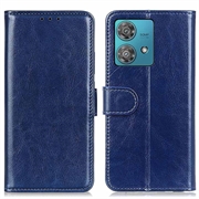 Motorola Edge 40 Neo Wallet Case with Magnetic Closure - Blue