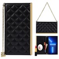 iPhone 13 Wallet Case with Makeup Mirror - Black