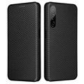 HTC Desire 22 Pro Wallet Case - Carbon Fiber - Black