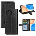 Honor X8 Wallet Case with Magnetic Closure - Black