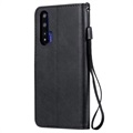 Huawei Nova 5T, Honor 20/20S Wallet Case with Magnetic Closure - Black