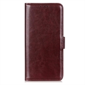 Samsung Galaxy A14 Wallet Case with Magnetic Closure - Brown