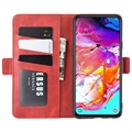 Samsung Galaxy A20s Wallet Case with Magnetic Closure - Red